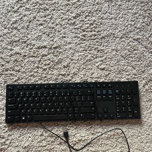 Dell KB216p Keyboard USB Wired Black Slim US Multimedia Keys‎ Office Desk Job✅